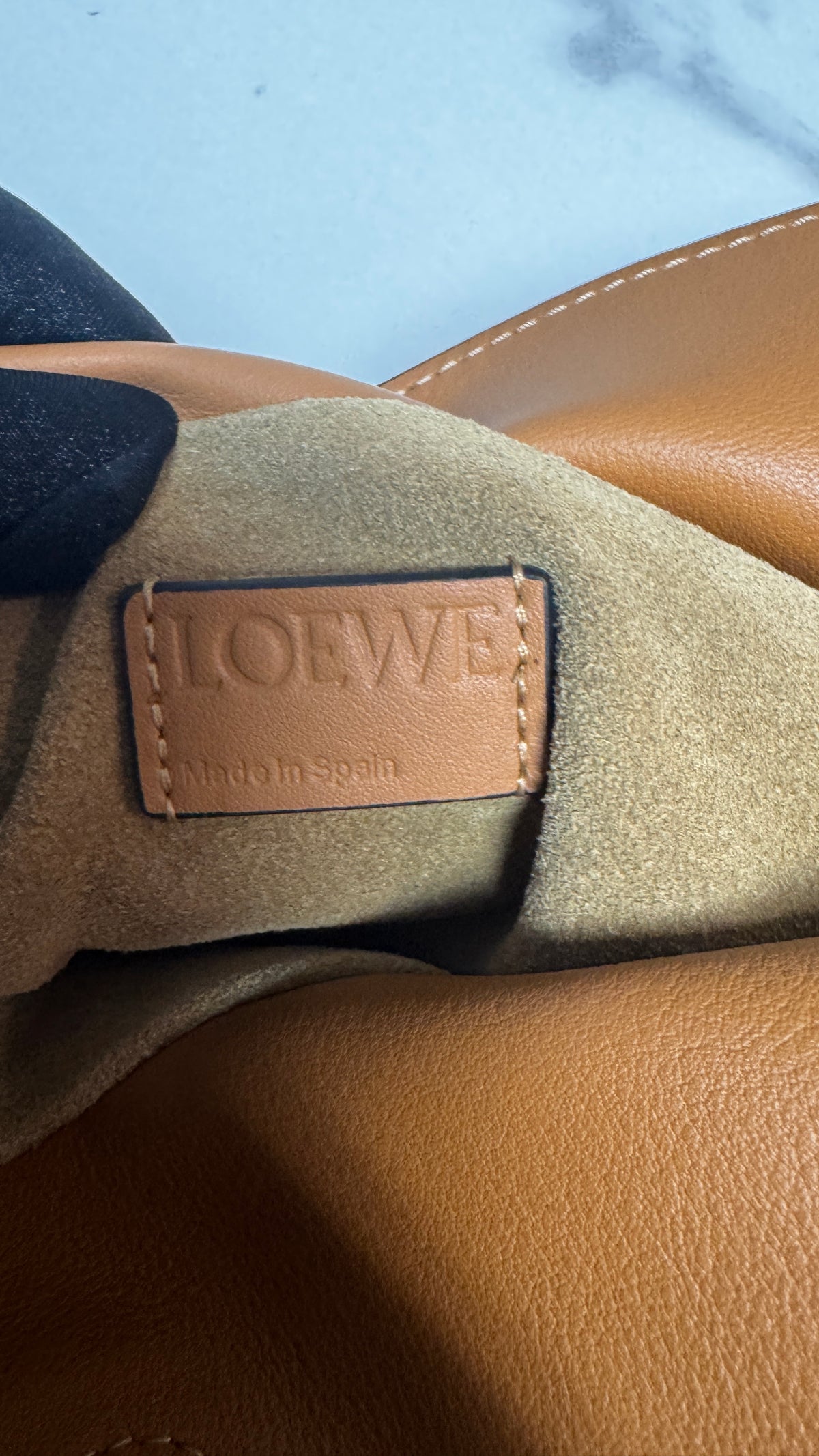 Loewe Flamenco Clutch 30 cm in Nappa di Vitello Warm Desert / Cuoio