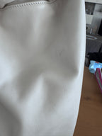 Saint Laurent Teddy Shopping Bag in Pelle - Bianco Ghiaccio