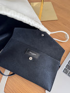 Saint Laurent Teddy Shopping Bag in Pelle - Bianco Ghiaccio