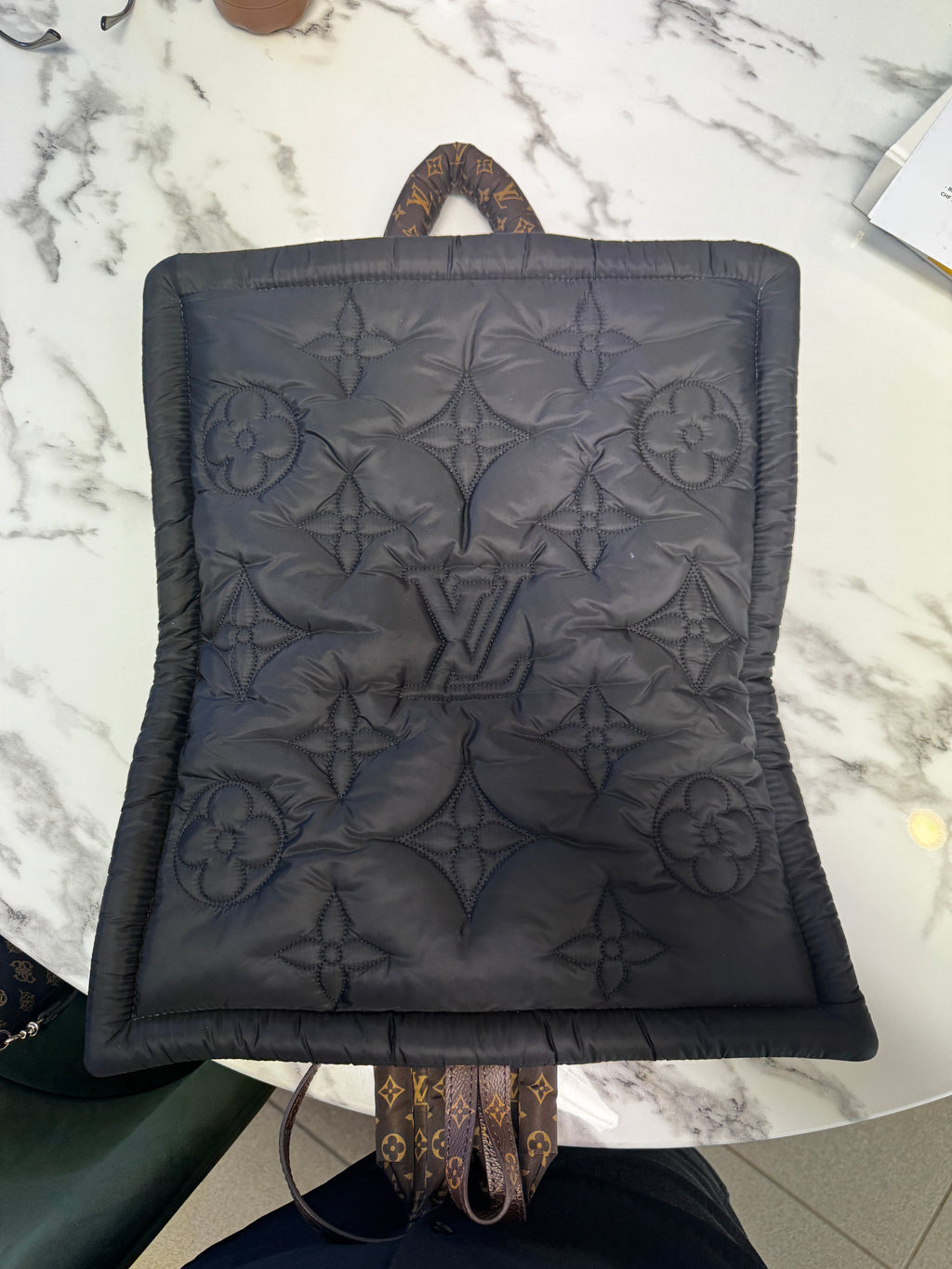 Louis Vuitton Zaino "Pillow" Monogram in Nylon Riciclato Econyl - Nero