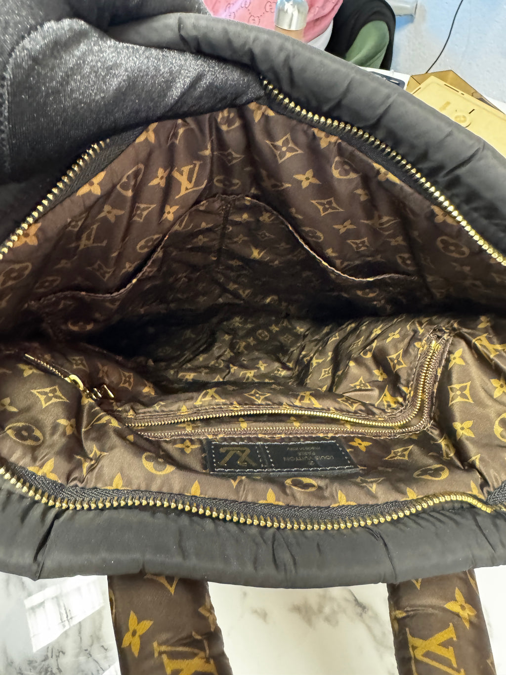 Louis Vuitton Zaino "Pillow" Monogram in Nylon Riciclato Econyl - Nero