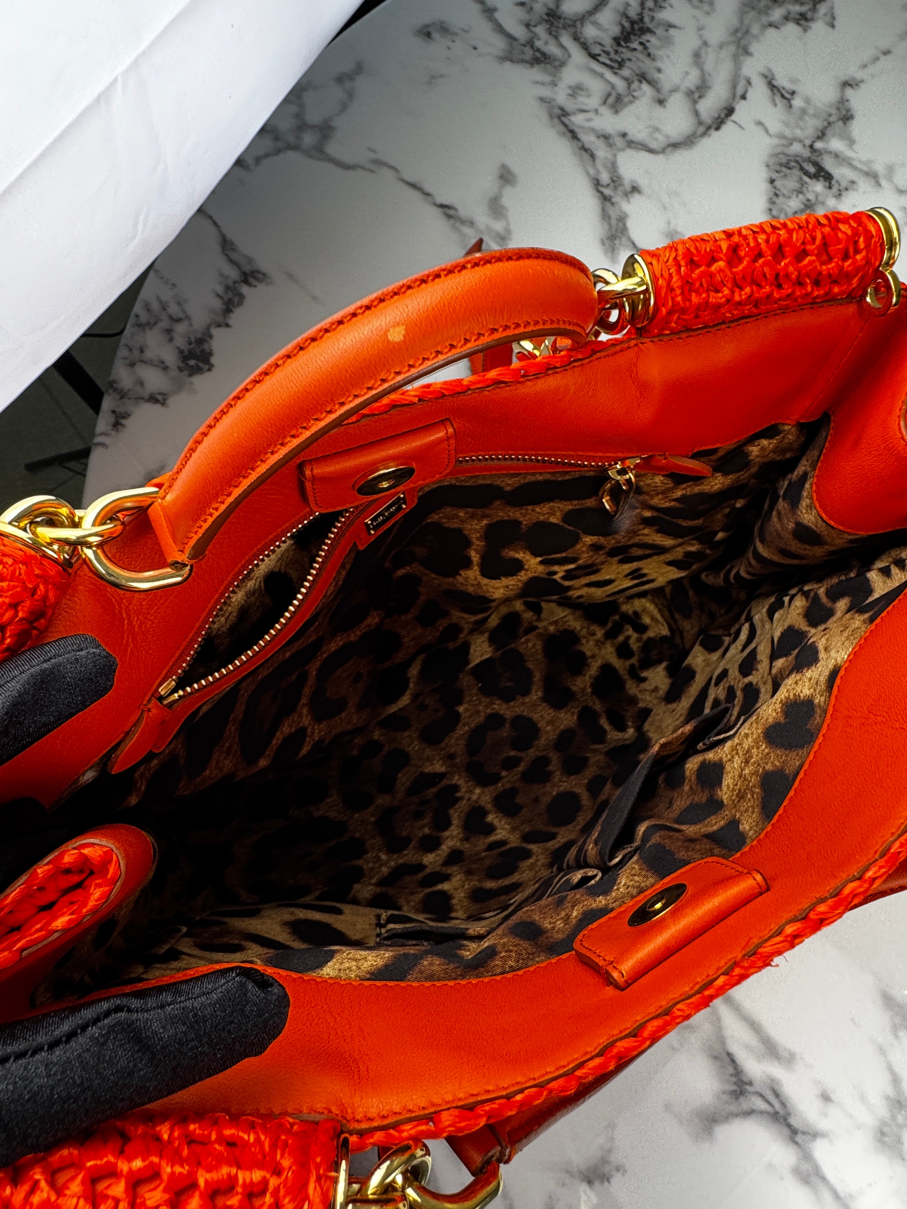 Dolce & Gabbana Sicily Medium in Rafia